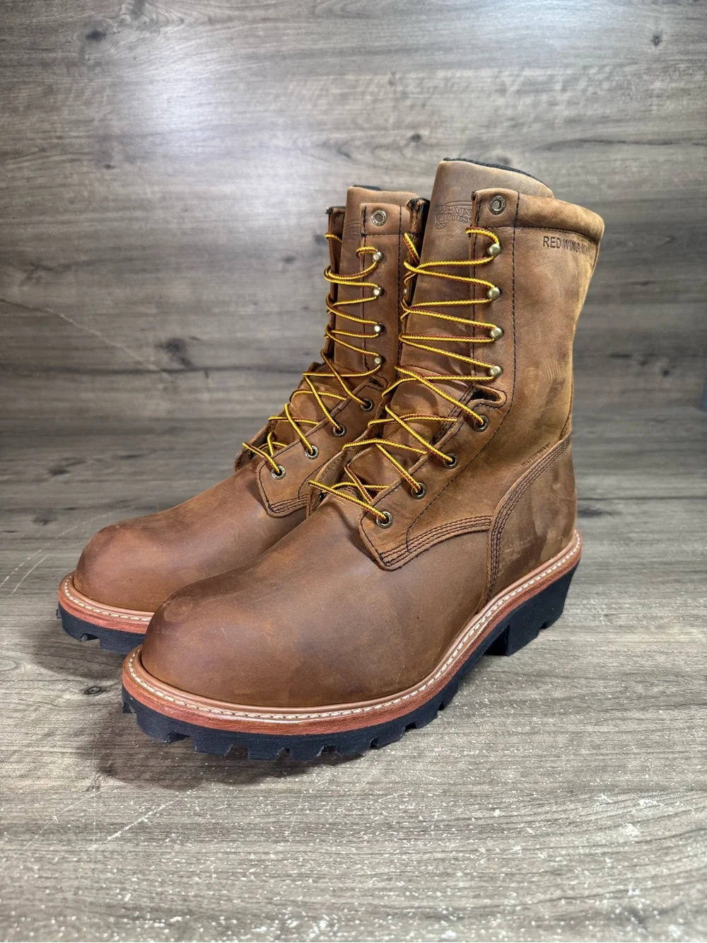 Red Wing 2217 LoggerMax Boots Men’s 13 EE Steel Toe Waterproof Vibram Leather US